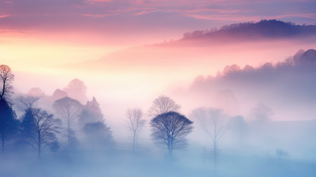 morning blue fog texture illustration light mist, pink serene, scene ethereal morning blue fog textureの素材