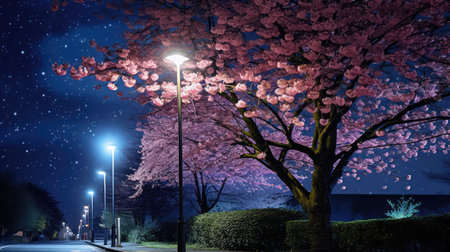 tree spring nightの素材