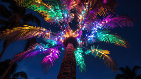 illumination palm tree lightsの素材