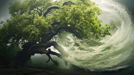 branches tree blowingの素材