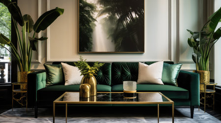 luxurious green sofaの素材