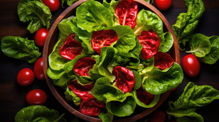 cherry lettuce red leafの素材