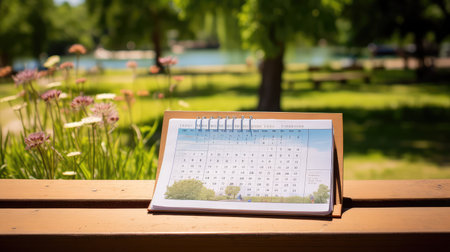 organization calendar and bookの素材