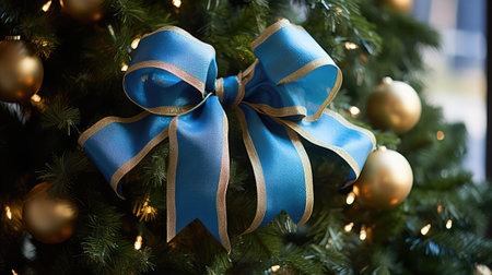 festive blue holiday bowの素材