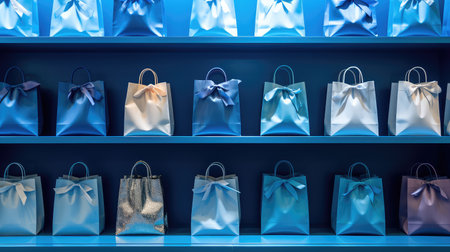 store blue gift bagの素材