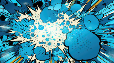 effects comic book background blueの素材