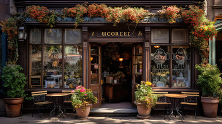 historic coffee shop exteriorの素材