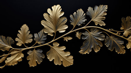 elegance black background with goldの素材