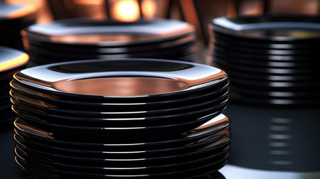 shiny black plastic plateの素材