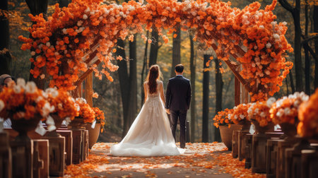 autumn orange weddingの素材