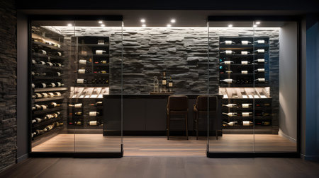 glass basement wine cellarの素材