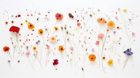 flower seeds on whiteの素材