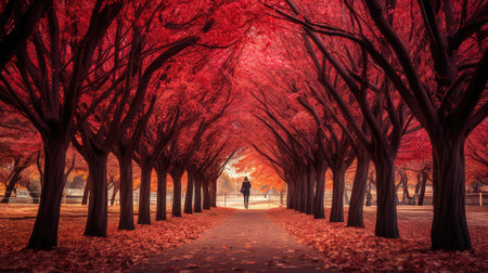 nature red leavesの素材