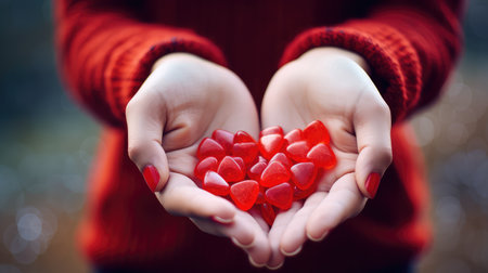 valentine small red heartsの素材