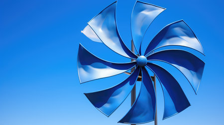 beauty blue pinwheelsの素材