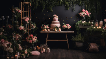 garden black background animalの素材