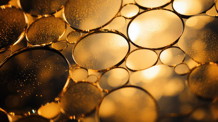 reflective gold circle patternの素材