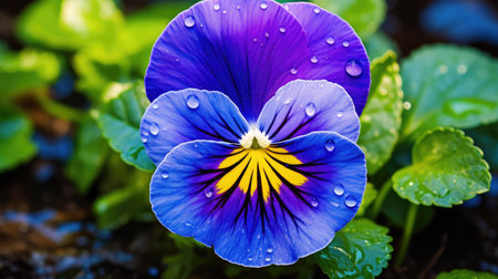 flower blue and purple floralの素材