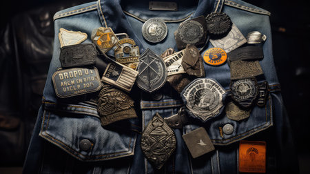 vest metal badgeの素材