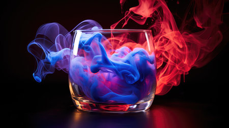 glass red and blue smokeの素材