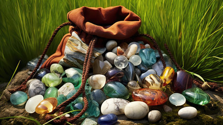 burlap bag of marbles