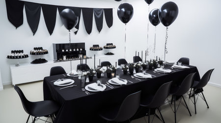 modern black birthdayの素材