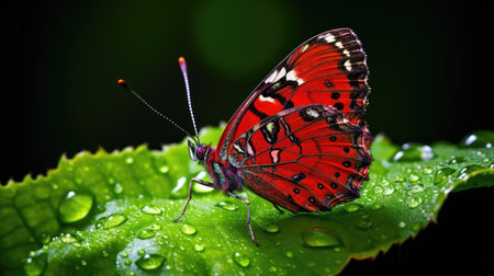 photograph butterfly redの素材