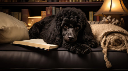 warm black poodleの素材