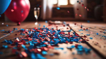 aftermath blue and red confettiの素材