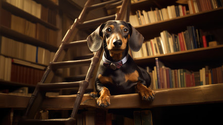 library dog bookの素材