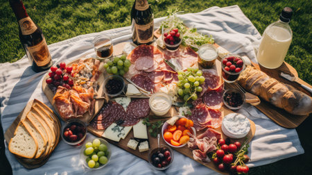 brews beer above viewの素材