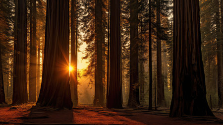 photograph california red woodsの素材