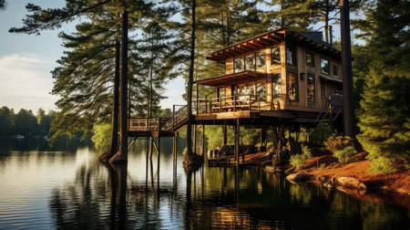 rustic house treeの素材