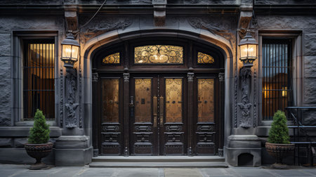 building office door exteriorの写真素材