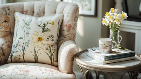 cozy spring officeの写真素材