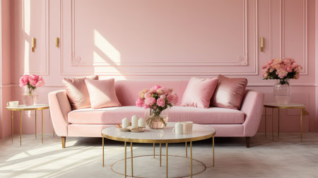 chic pink goldの写真素材