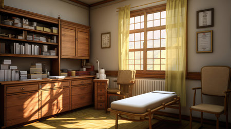 certificates empty medical officeの写真素材