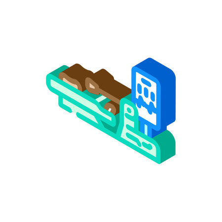 home gym equipment smart isometric icon vector illustrationのイラスト素材