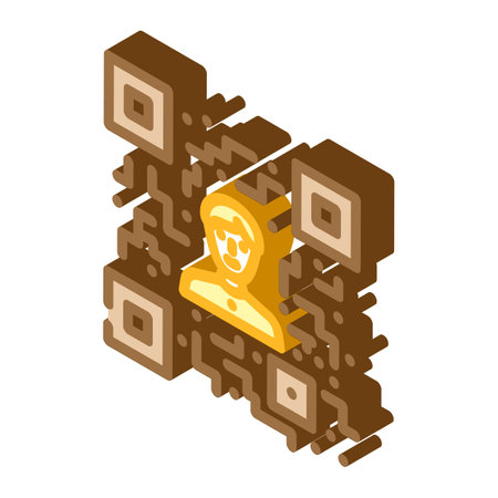 referral code affiliate program isometric icon vector illustrationのイラスト素材
