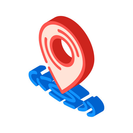 location pin information isometric icon vector illustrationのイラスト素材