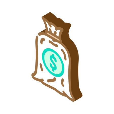 earn money affiliate program isometric icon vector illustrationのイラスト素材