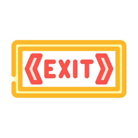 exit information color icon vector illustrationのイラスト素材