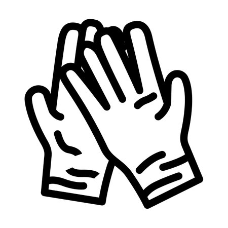 surgical gloves surgeon line icon vector illustrationのイラスト素材