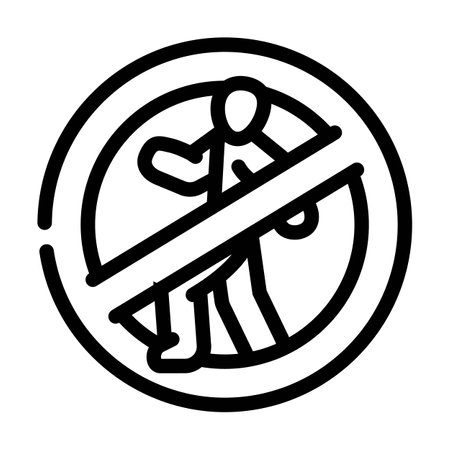no entry information line icon vector illustrationのイラスト素材