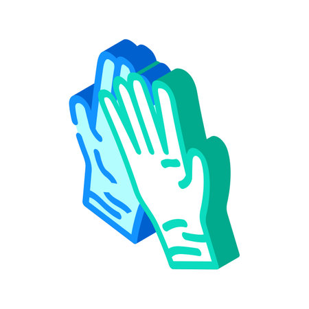 surgical gloves surgeon isometric icon vector illustrationのイラスト素材