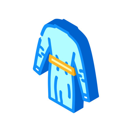 surgical gown surgeon isometric icon vector illustrationのイラスト素材