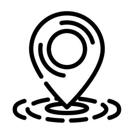 location pin information line icon vector illustrationのイラスト素材