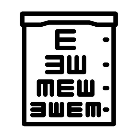 exam chart optometry vision eye line icon vector illustrationのイラスト素材