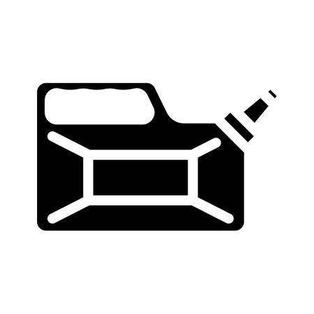 fuel canister lawn equipment glyph icon vector illustrationのイラスト素材