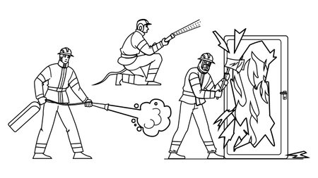 hero firefighter vectorのイラスト素材